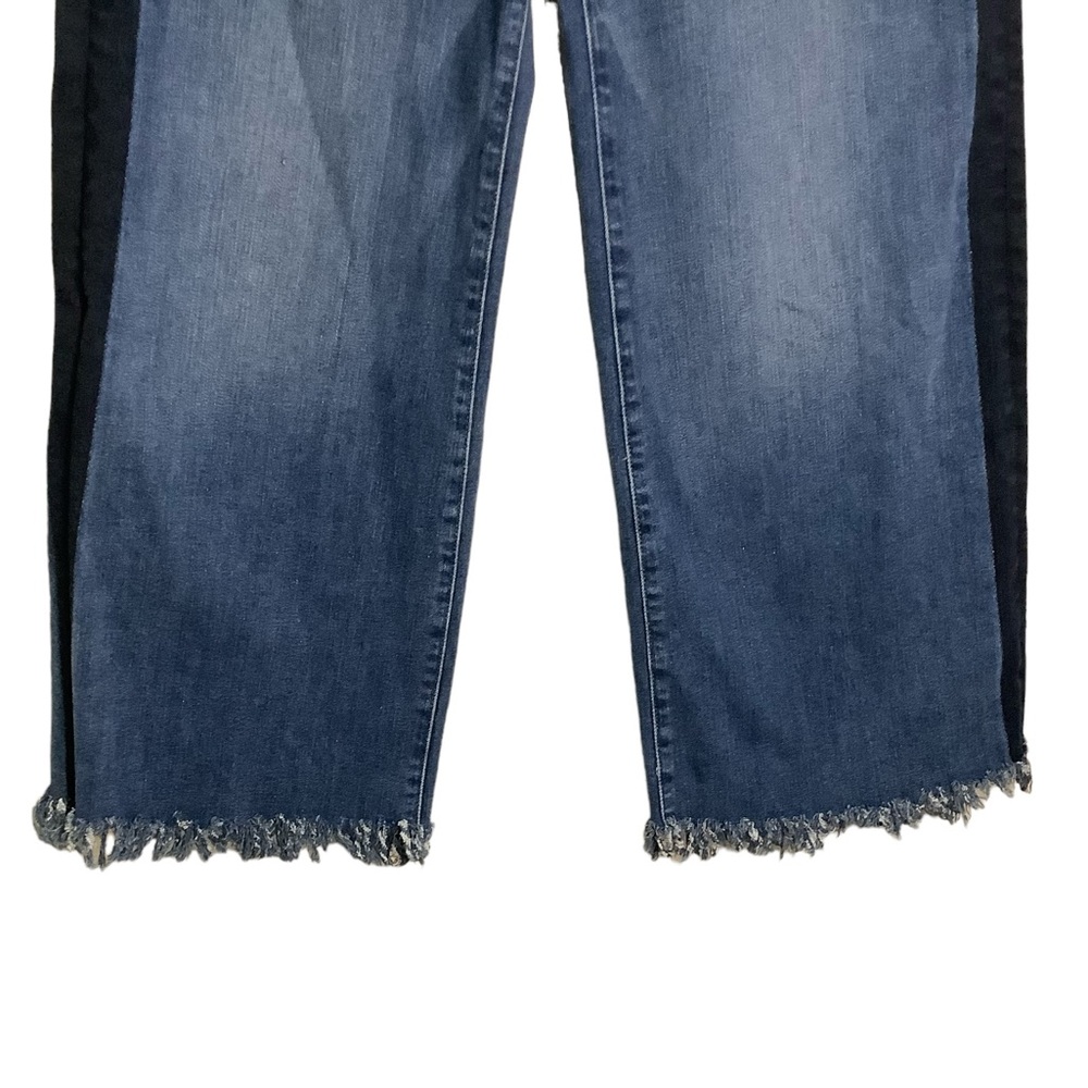 Frame flared fringed‎ blue jeans with front side stripe. Mid rise size 25 - Picture 6 of 16